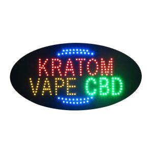 Kratom Vape CBD LED Animated Sign