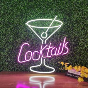 Cocktails LED Neon Sign