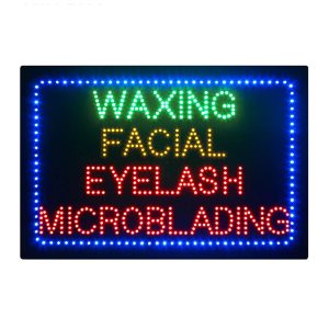 Waxing Facial Eyelash LED Animated Sign