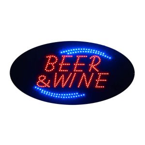 Beer Wine Blue LED Animated Sign
