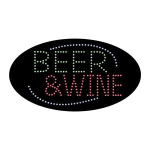 Beer Wine Green LED Animated Sign