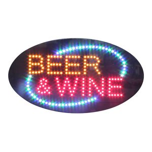 Beer Wine Red LED Animated Sign