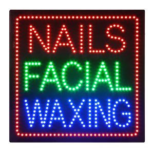 Nails Facial Waxing LED Animated Sign
