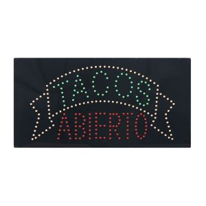 Tacos Abierto LED Animated Sign