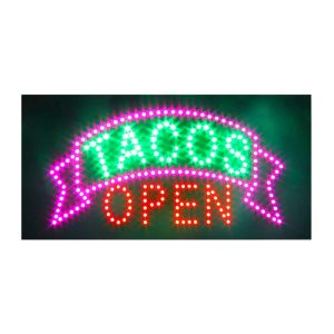 Tacos Open LED Animated Sign