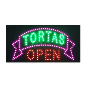 Tortas Open LED Animated Sign