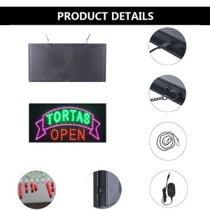 Tortas Open LED Animated Sign