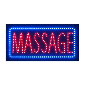Massage Store Blue LED Animated Sign