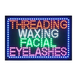 Threading Waxing Facial Eyelashes LED Animated Sign