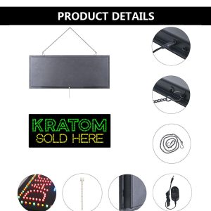 Kratom Sold Here LED Animated Sign