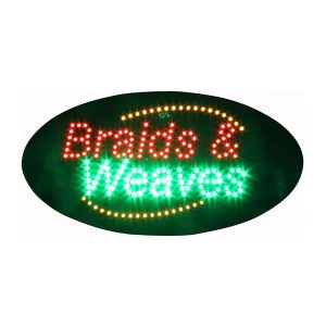 Braids and Weaves LED Animated Sign