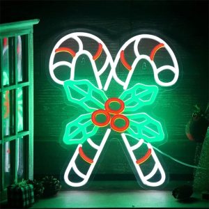 Christmas Candy Cane USB LED Neon Sign 🎄🍭
