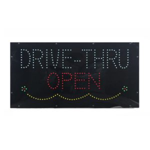 Drive Thru Open Wave Blue LED Animated Sign