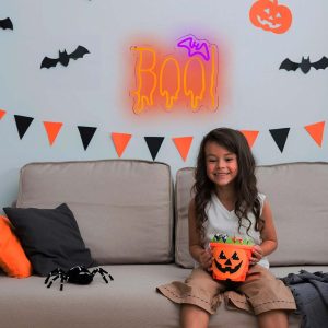 Halloween Boo Bat USB LED Neon Sign 👻🦇