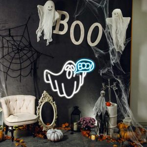 Halloween Boo Ghost USB LED Neon Sign