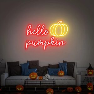 Hello Pumpkin LED Neon Sign 🎃