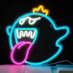 King Boo Blue USB LED Neon Sign 👑👻