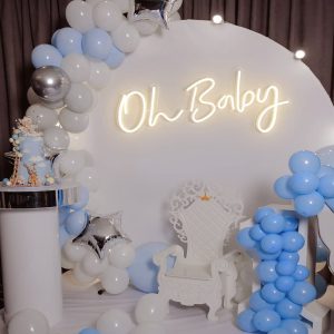 Oh Baby White LED Neon Sign
