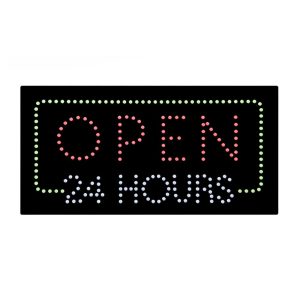 Open 24 Hours LED Animated Sign