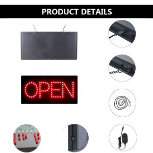 Open Red LED Animated Sign