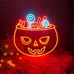 Pumpkin Candy USB LED Neon Sign 🎃🍬