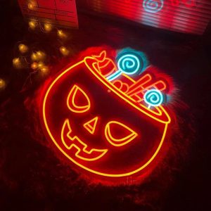 Pumpkin Candy USB LED Neon Sign 🎃🍬