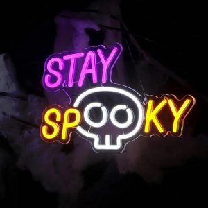 Stay Spooky Skull USB LED Neon Sign 💀