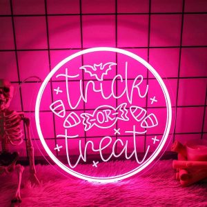 Trick or Treat Ring USB LED Neon Sign 🍬