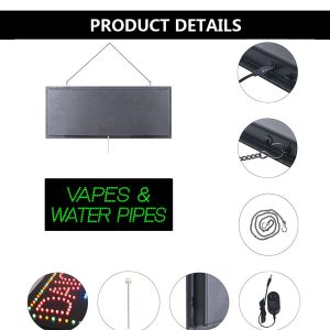 Vapes and Water Pipes LED Animated Sign