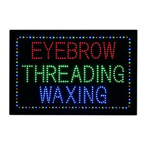 Eyebrow Threading Waxing LED Animated Sign