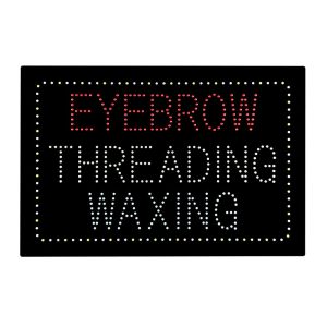 Eyebrow Threading Waxing LED Animated Sign