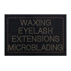 Waxing Eyelash Microblading LED Animated Sign