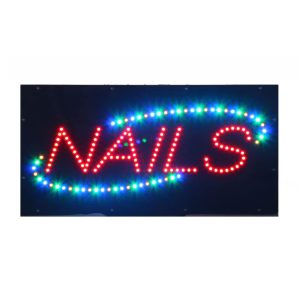Nails LED Animated Sign
