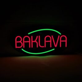 LED Baklava Neon Sign, 20″x10″