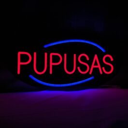 LED Pupusas Neon Sign, 20″x10″