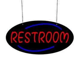 LED Restroom Neon Sign, 20″x10″