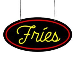LED Fries Neon Sign, 16″x8″
