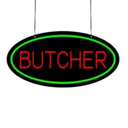 LED Butcher Neon Sign, 20″x10″