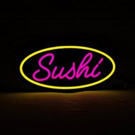 LED Sushi Neon Sign, 16″×8″