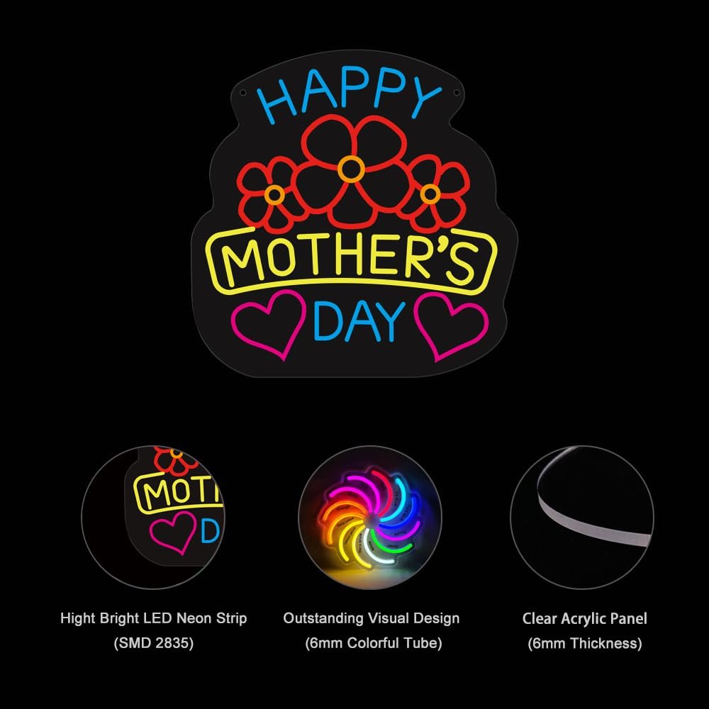 Happy Mother's Day Neon Sign, 20"x20" - Image 2
