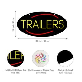 LED Trailers Neon Sign, 20″x10″