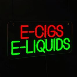 LED E-cigs E-liquids Neon Sign, 15.6″x7.8″