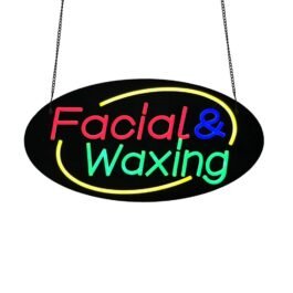 LED Facial Waxing Neon Sign, 20″x10″