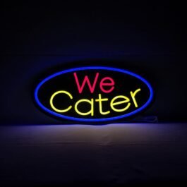 LED We Cater Neon Sign, 20″x10″