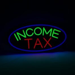 Income Tax LED Neon Sign, 20″x10″