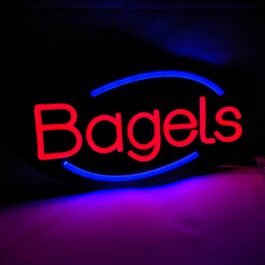 LED Bagels Neon Sign, 16″x8″