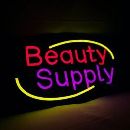 LED Beauty Supply Neon Sign, 20"x10"