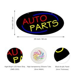 LED Auto Parts Neon Sign, 20″x10″