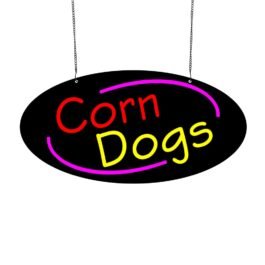 LED Corn Dogs Neon Sign, 20″x10″
