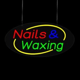 LED Nails Waxing Sign, 20″x10″